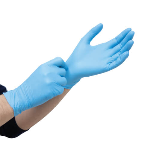 P77 Disposable Nitrile Gloves 12" Blue Powder-Free