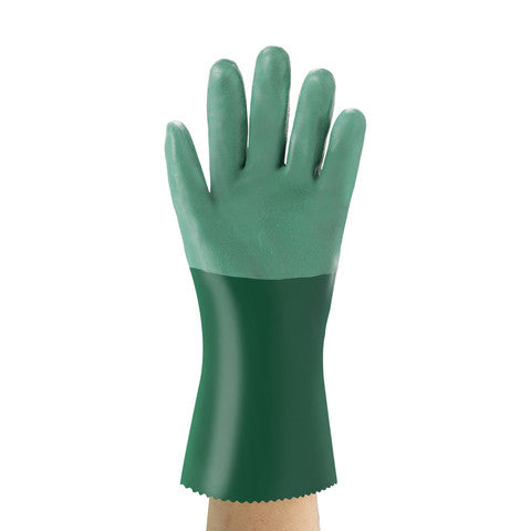 Waterproof rubber green  Gloves 8-354
