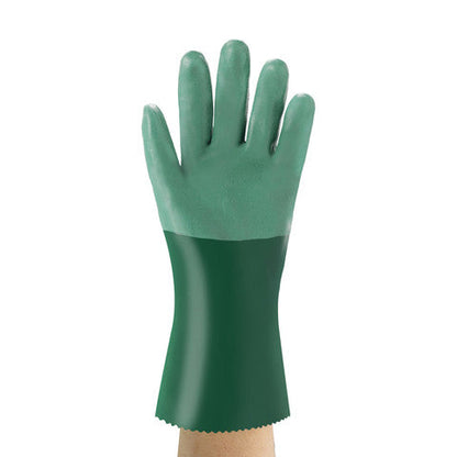 Waterproof rubber green  Gloves 8-354
